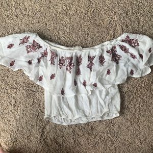 Off the shoulder crop top